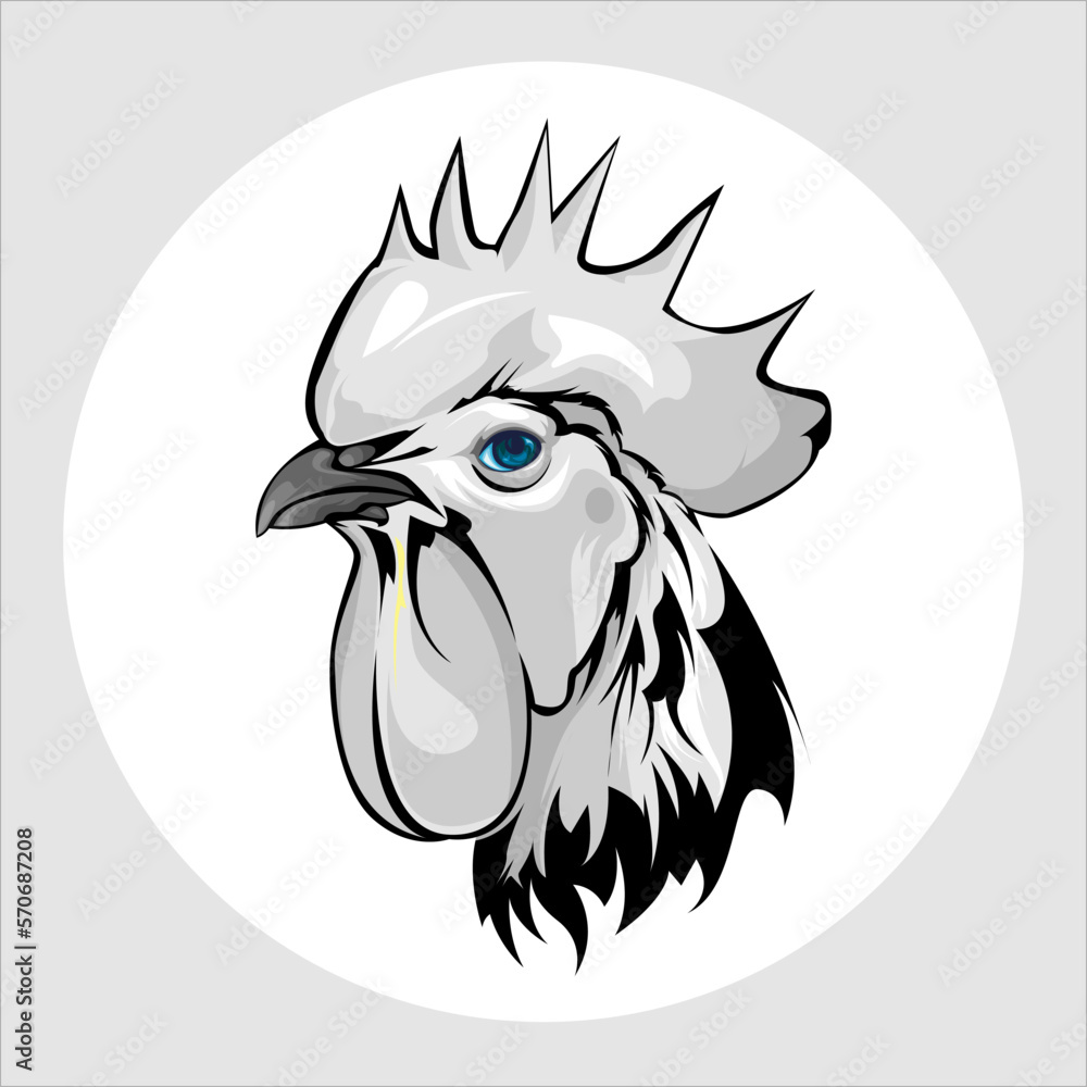 Obraz premium head of a rooster