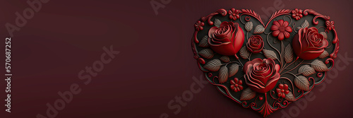 Heart Made out of Roses wit...