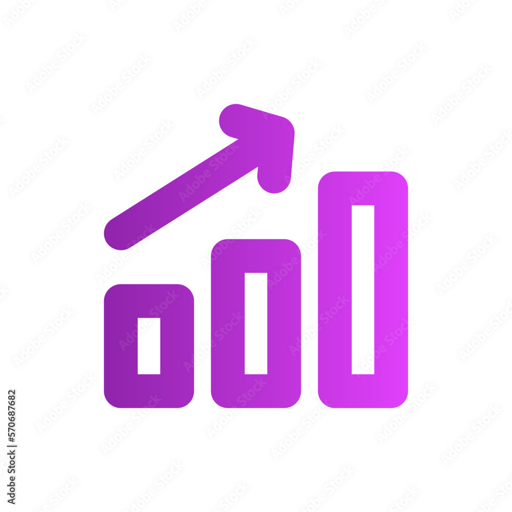 bar chart gradient icon bar chart gradient icon