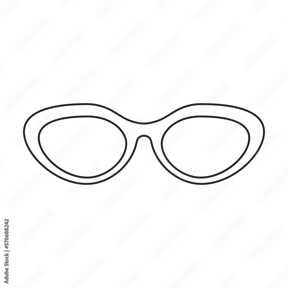 Sunglass vector icon.Outline vector icon isolated on white background sunglass. Sunglass vector icon.Outline vector icon isolated on white background sunglass.