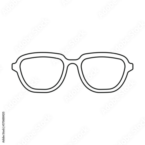 Sunglass vector icon.Outline vector icon isolated on white background sunglass.