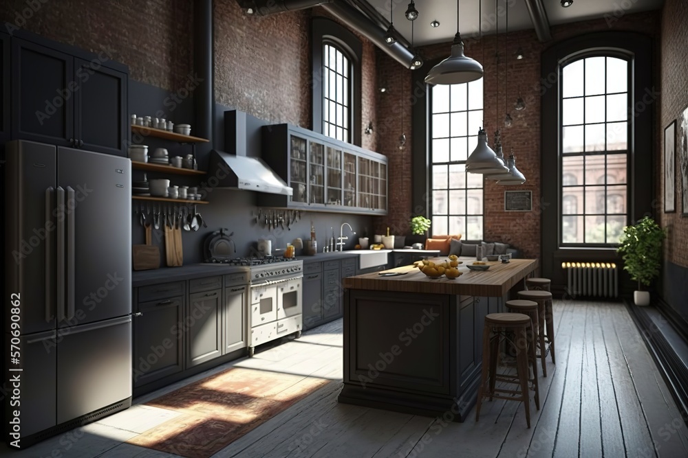 75 Industrial Kitchen Ideas You'll Love - March, 2026 | Houzz