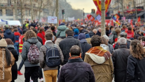 Manifestation grève contre la réforme des retraites à Paris