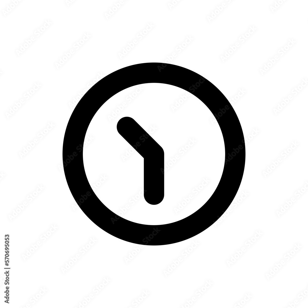 wall clock line icon