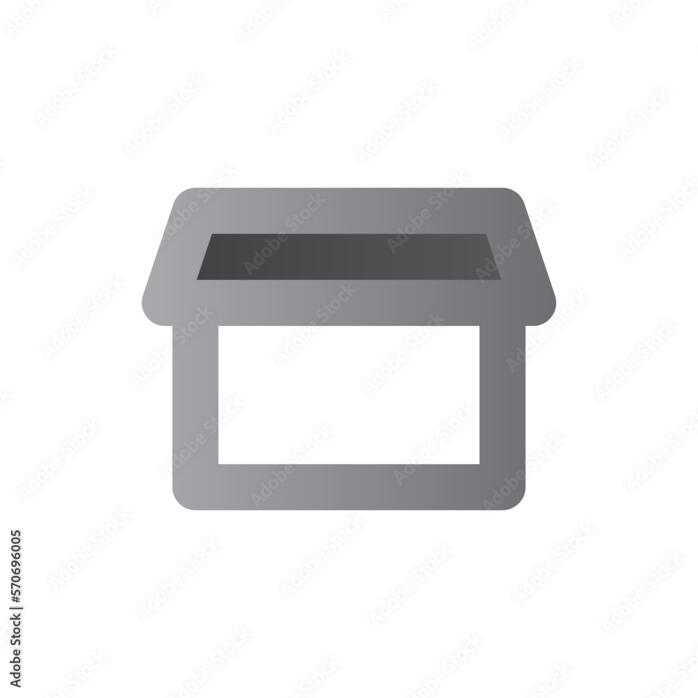 open box two tone gradient icon open box two tone gradient icon