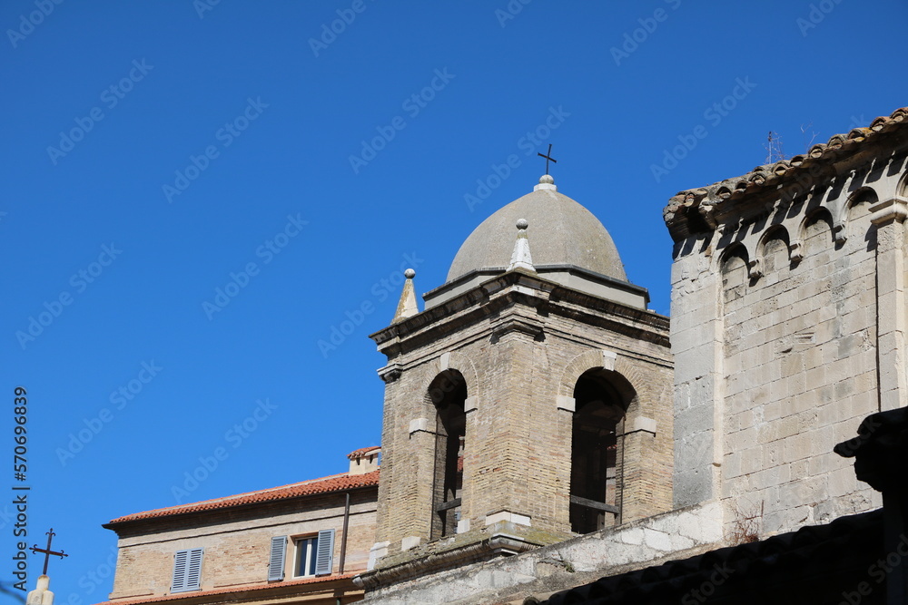 Church tower  in Ancona at Adriatic Coast, Italy