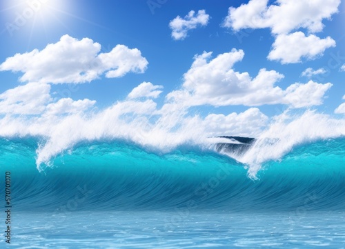 horizontal seamless water wave background