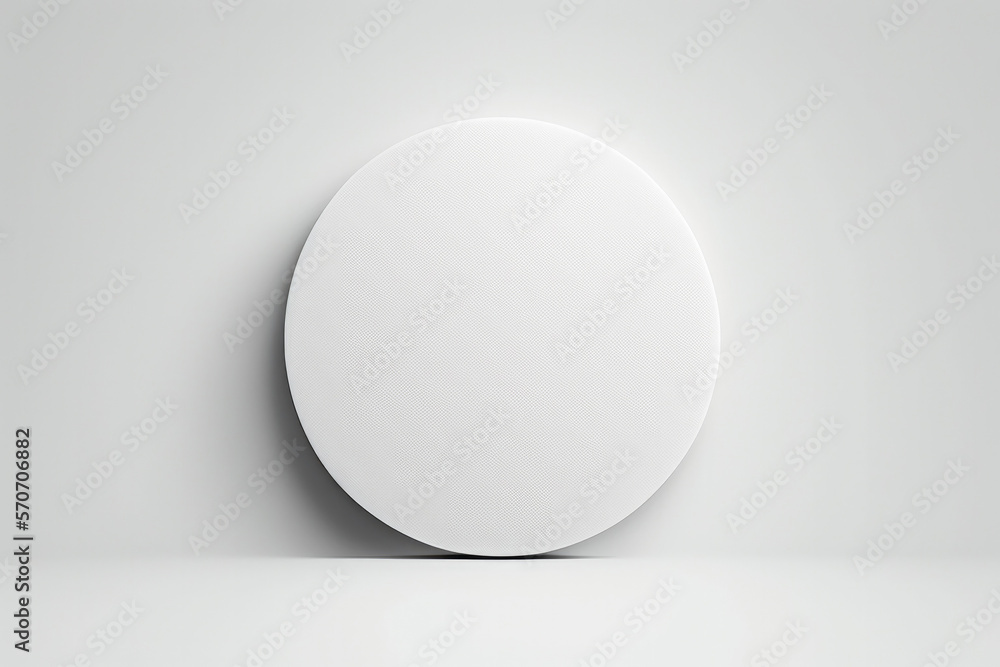 Circular vision mockup white scene created with Generative AI technology. Circular vision mockup white scene created with Generative AI technology.