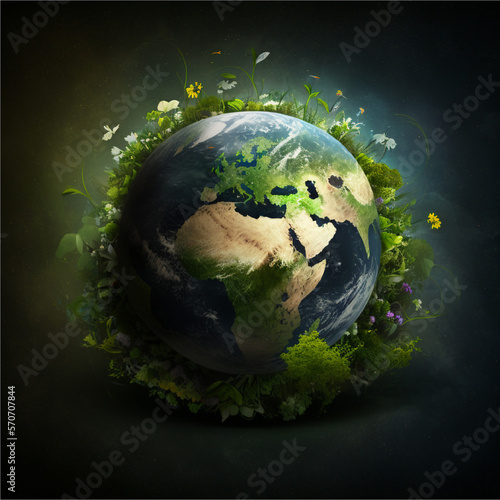 Earth day  save earth concept  Generative ai