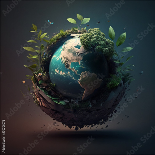 Earth day  save earth concept  Generative ai