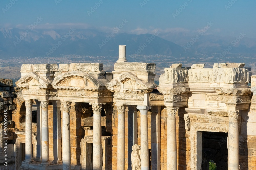 Fototapeta premium ruins of ancient amphitheatre in turkey