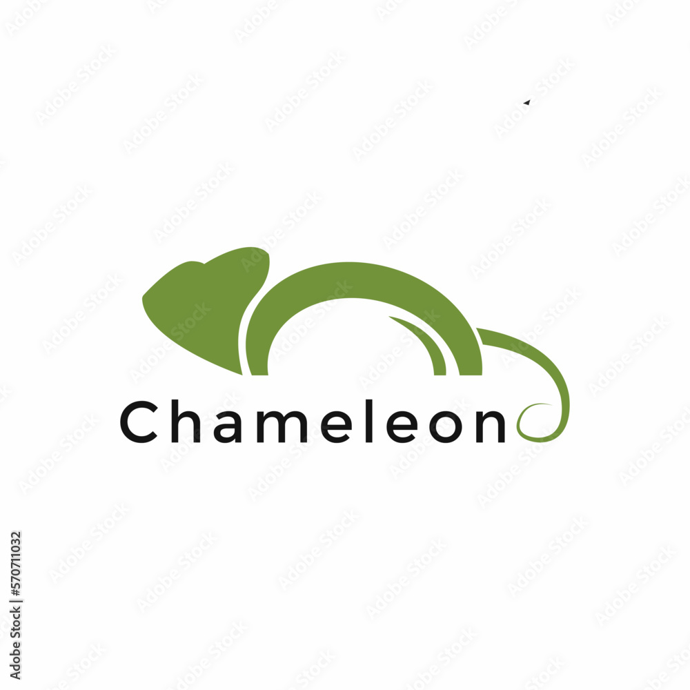 Modern elegant chameleon vector logo design Modern elegant chameleon vector logo design