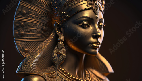 Golden gorgeous egyptian woman 