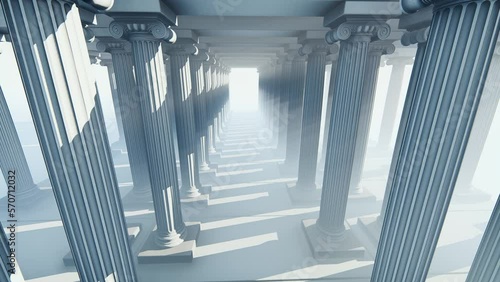 White temple with Greek columns