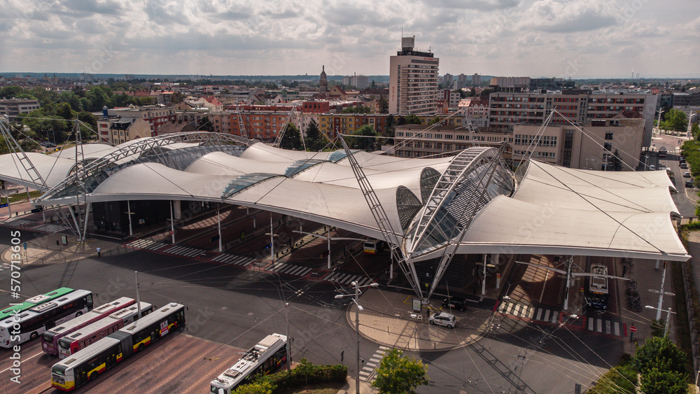 Hradec Kralove bus station from above