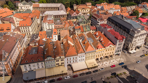 Hradec Kralove old town from above