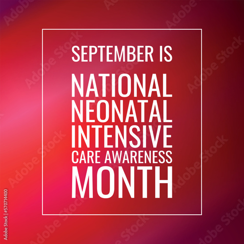 National Neonatal Intensive Care Awareness Month. Geometric design suitable for greeting card poster and banner