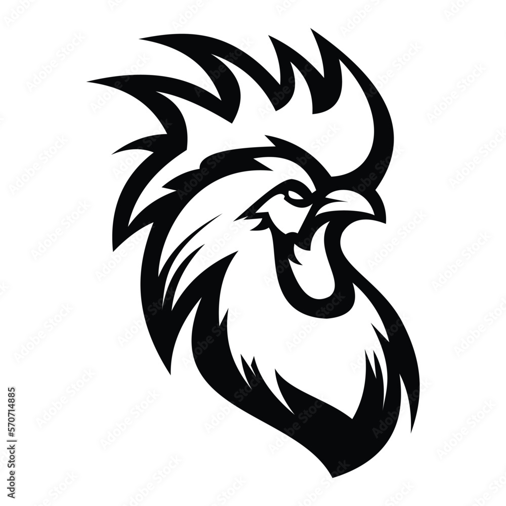 Rooster logo symbol design illustration. Clean modern logo mark design template. Illustration for personal or commercial business branding. Rooster logo symbol design illustration. Clean modern logo mark design template. Illustration for personal or commercial business branding.