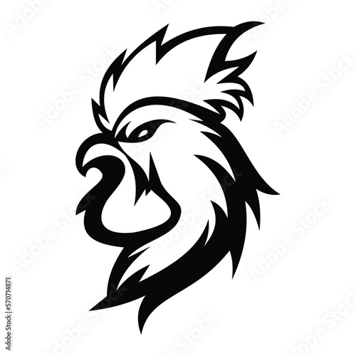 Wallpaper Mural Rooster logo symbol design illustration. Clean modern logo mark design template. Illustration for personal or commercial business branding. Torontodigital.ca