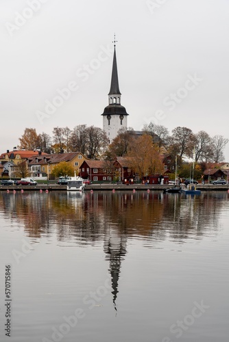 church on the lake, Mariefreds Church , Sweden