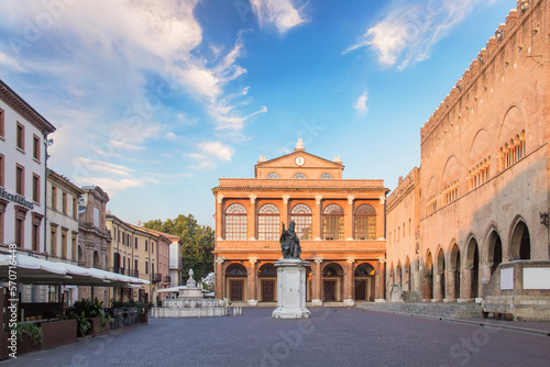 Beautiful view of Piazza Cavour in Rimini, Italy