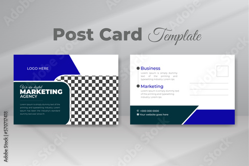 Modern Business Post Card, Invitation Card Design Template
