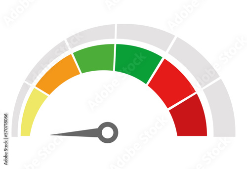 vector illustration icon of a speedometer