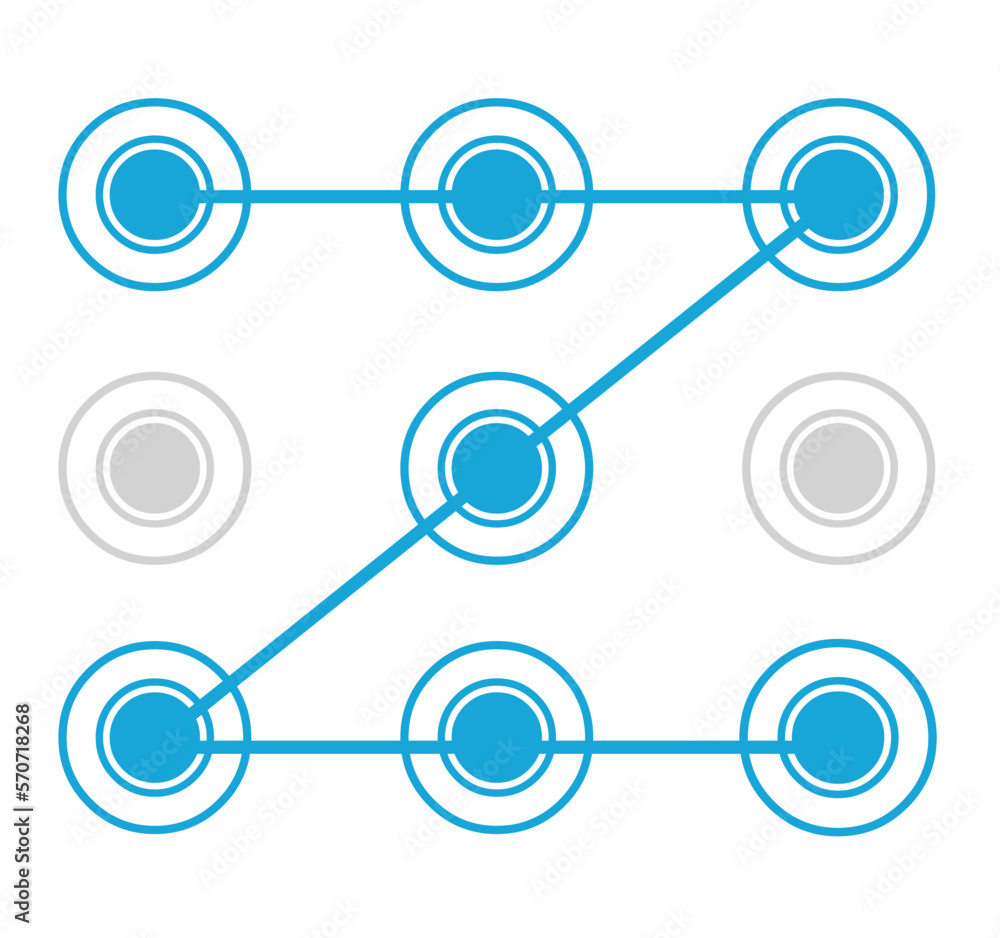 vector illustration of mobil device security unlock pattern vector illustration of mobil device security unlock pattern