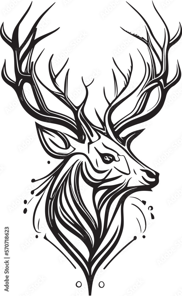 Vector logo with an animal, heraldry, lines, black and white, no background, on a white background, emblem, isolated, branding, sign Vector logo with an animal, heraldry, lines, black and white, no background, on a white background, emblem, isolated, branding, sign