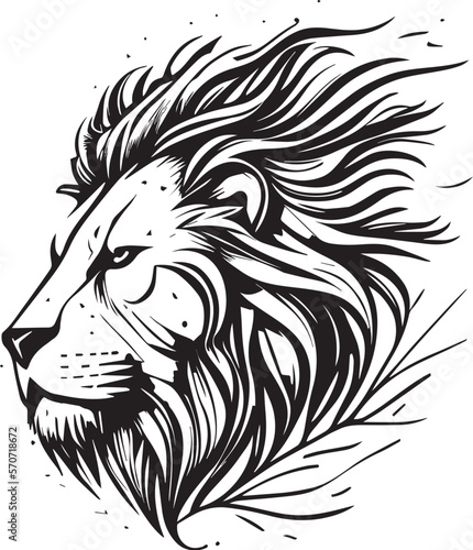 Wallpaper Mural Vector logo with an animal, heraldry, lines, black and white, no background, on a white background, emblem, isolated, branding, sign Torontodigital.ca