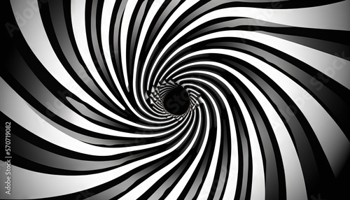  a black and white swirl with a white center in the middle of the image is a spiral design with a black center in the middle and white center in the middle of the center. generative ai