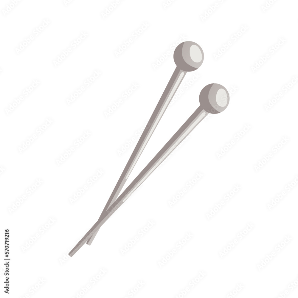 Needles for knitting. Tools and equipment for knitwork, handicraft. Handmade needlework, hobby at home. Knitting studio, workshop advertising. Cartoon vector Needles for knitting. Tools and equipment for knitwork, handicraft. Handmade needlework, hobby at home. Knitting studio, workshop advertising. Cartoon vector
