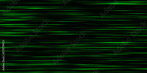 Green texture of halftone grunge dots. Futuristic abstract background, matrix or binary code. Particle pattern. Visualization of big data. Broken screen. Vector illustration.