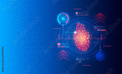 New Digital Health Solutions Applied to the Treatment and Monitoring of Hypertension and Heart Disease - Conceptual Illustration photo