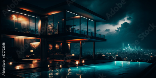 A sleek and stylish luxury penthouse © v.senkiv