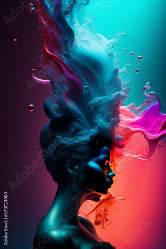 Colorful wrinkle oil paint splash wallpaper background