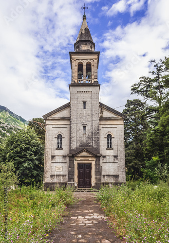 Church of Our Lady of Snow in Skaljari, small town in Kotor Municipality, Montenegro