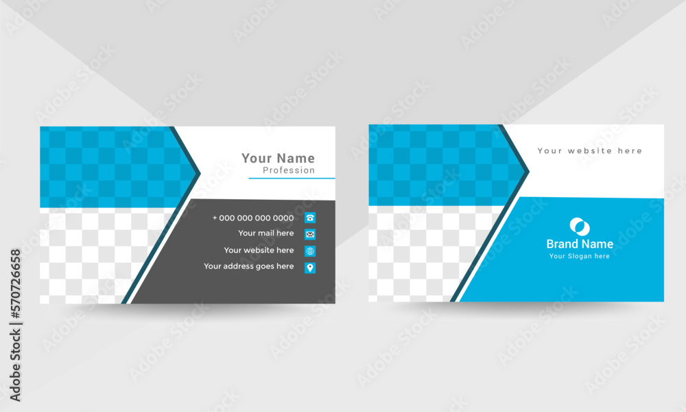 Professional modern double sided business card design template. Flat range business card animation. Professional modern double sided business card design template. Flat range business card animation.