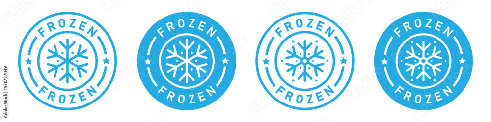 Frozen label icon. Frozen product icon, vector illustration Frozen label icon. Frozen product icon, vector illustration