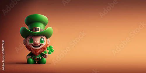 Cute Cartoon Leprechaun Hol...