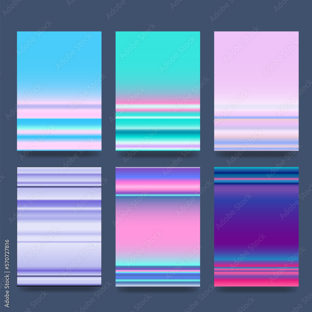 Fototapeta premium Minimal vector covers design. Cool gradients. Future geometric template.