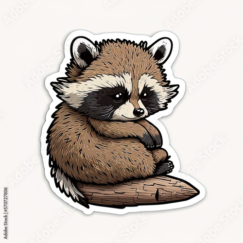 Cute Racoon Sticker