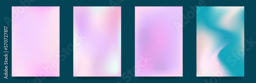 Set of vector gradients in pastel colors. For covers, wallpapers, branding and other projects. Festive palette. Vector