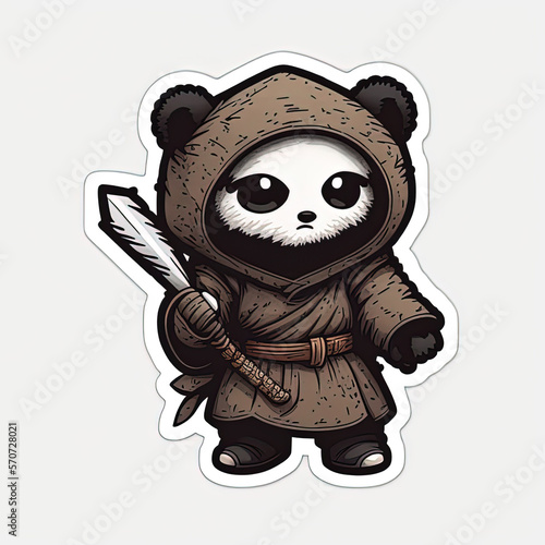 Cute Ninja Panda Sticker