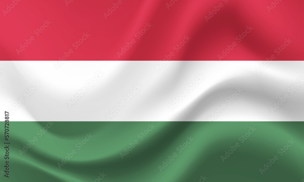 Hungarian flag illustration. Official flag of Hungary. Hungary vector flag
