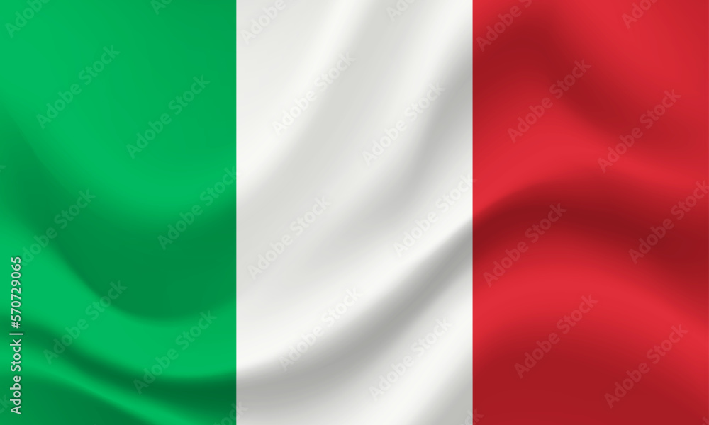 Italian flag. Flag of Italy. Italy banner. Symbol, icon. Italy flag illustration