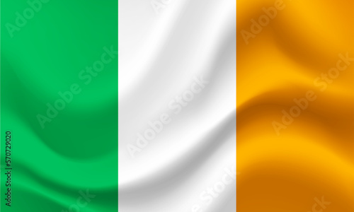 Ireland vector banner. Ireland flag. Flag of Ireland. Irish flag illustration. Irish background. 