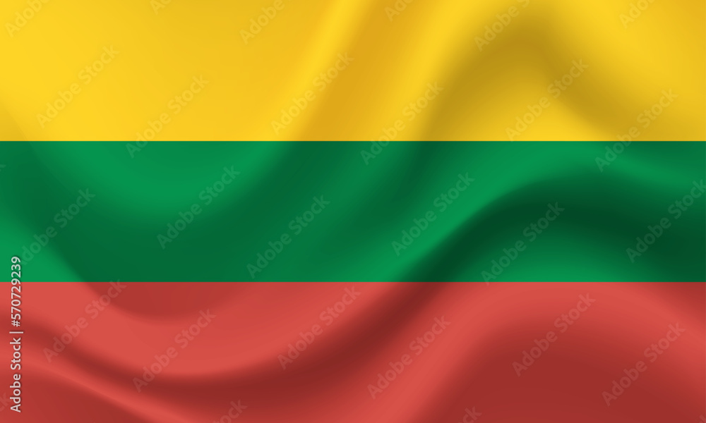 Lithuania flag vector. Lithuanian flag. Symbol of Lithuania