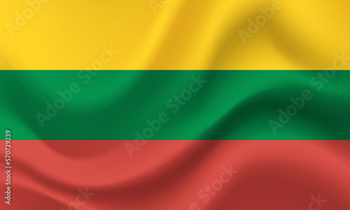 Lithuania flag vector. Lithuanian flag. Symbol of Lithuania