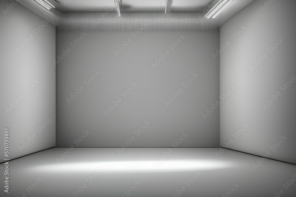 empty white room - Generate AI empty white room - Generate AI